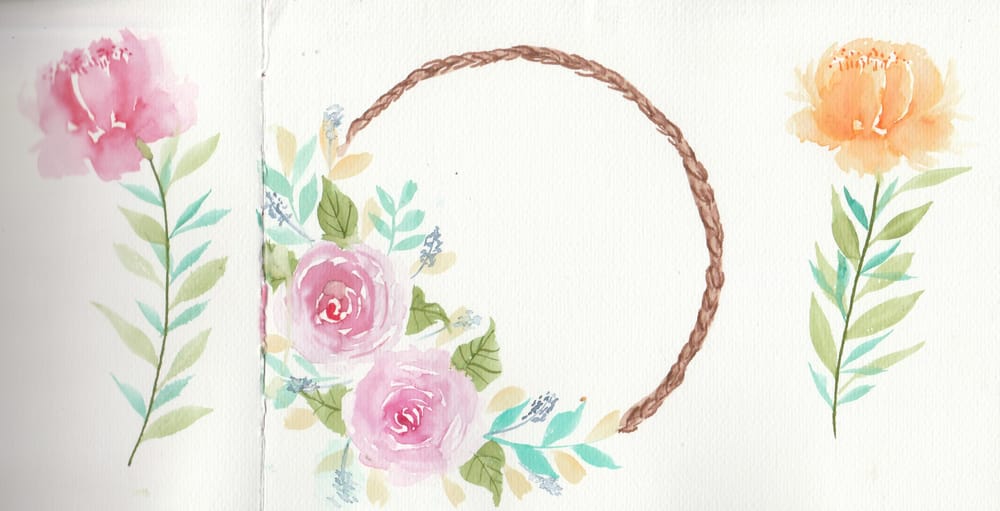 Loose Florals with Water-Based Markers - image 2 - student project