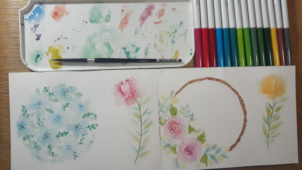 Loose Florals with Water-Based Markers - image 3 - student project