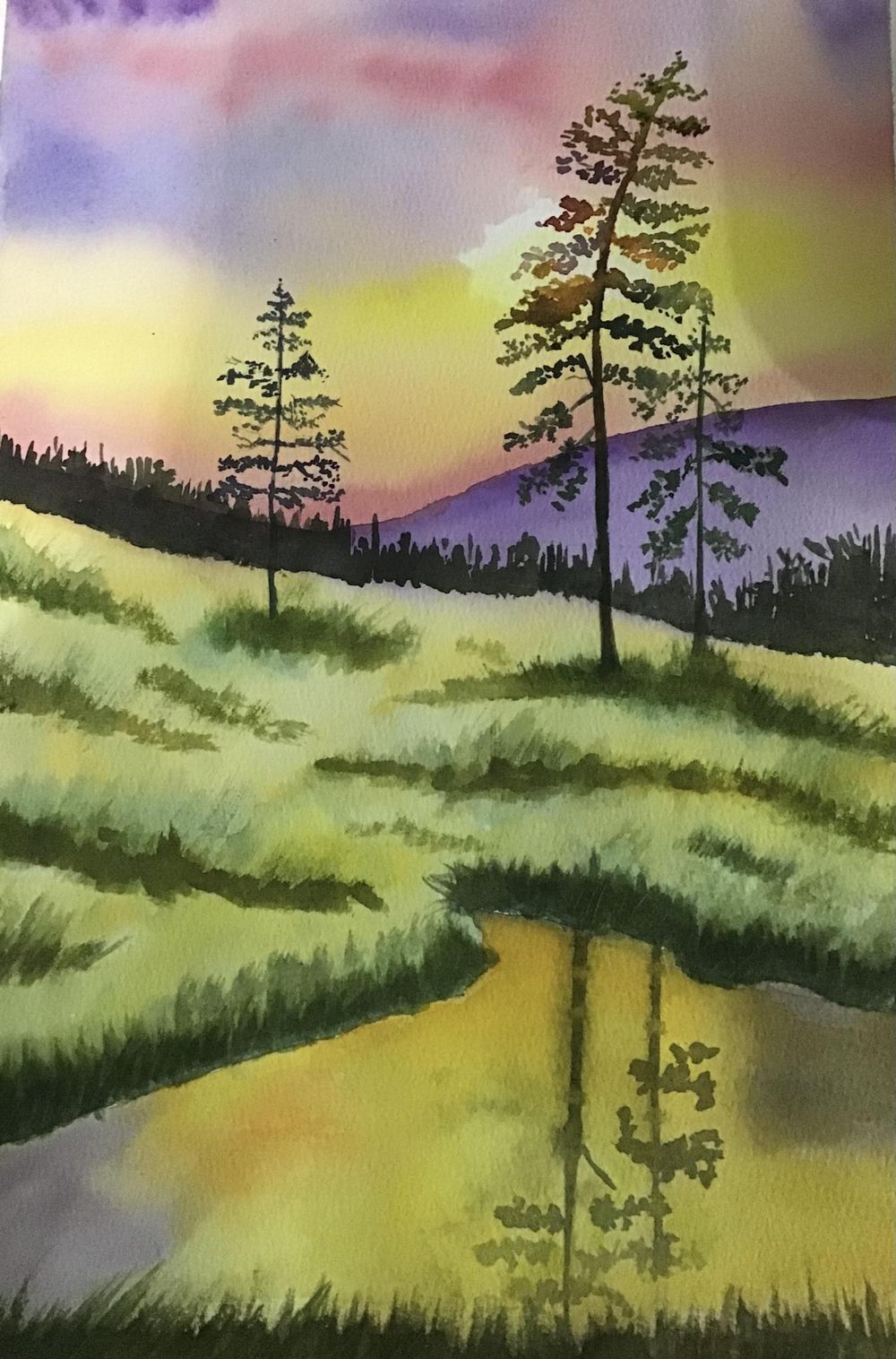 Sunset painting - image 1 - student project