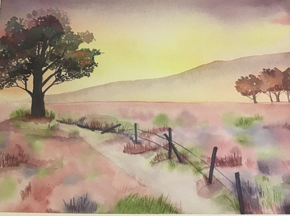 Sunset painting - image 1 - student project