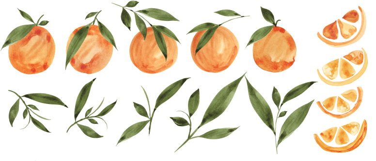 Painted Oranges Pattern - image 4 - student project