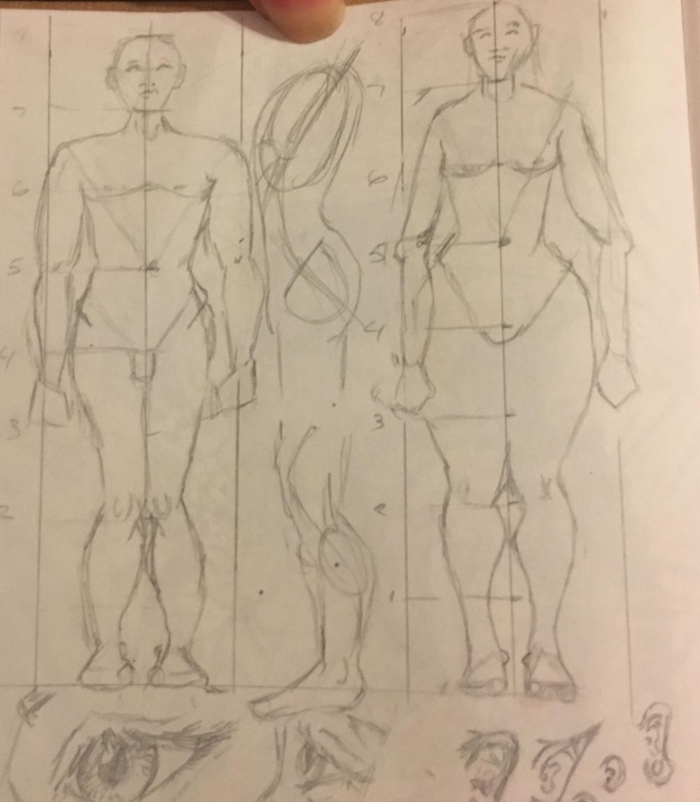 Figure practice sketches - image 1 - student project