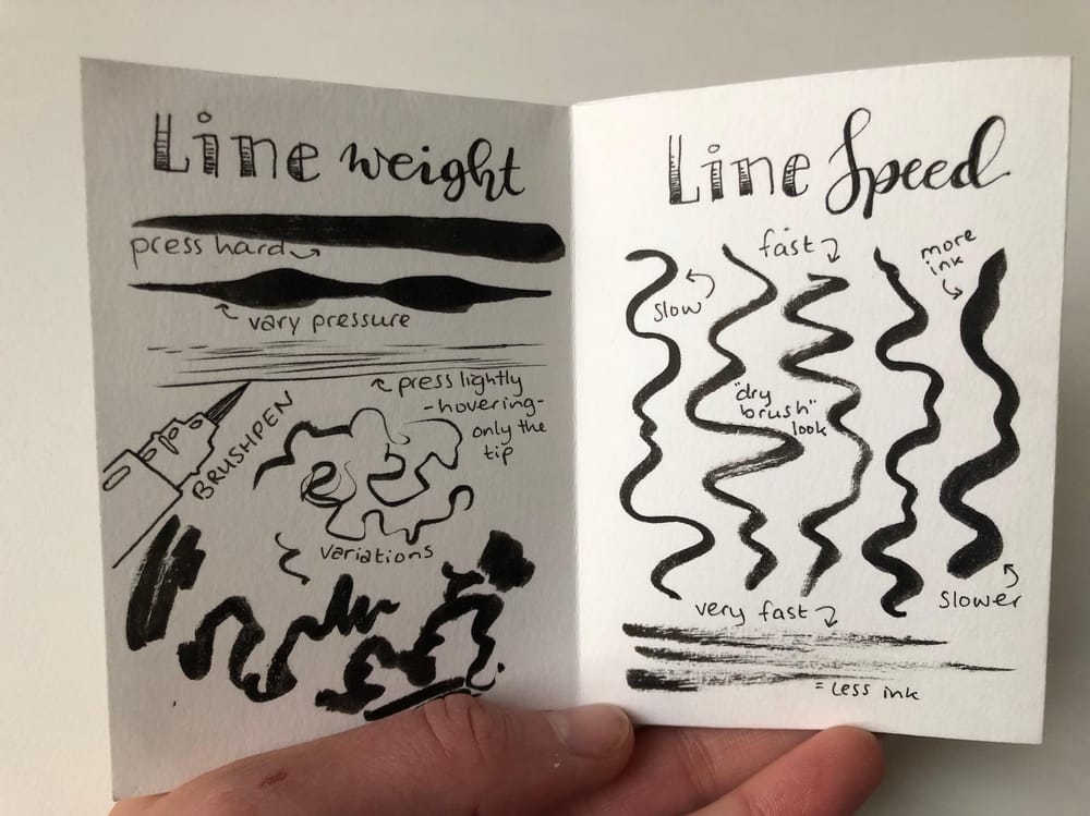 Brush Pen Zine - image 2 - student project
