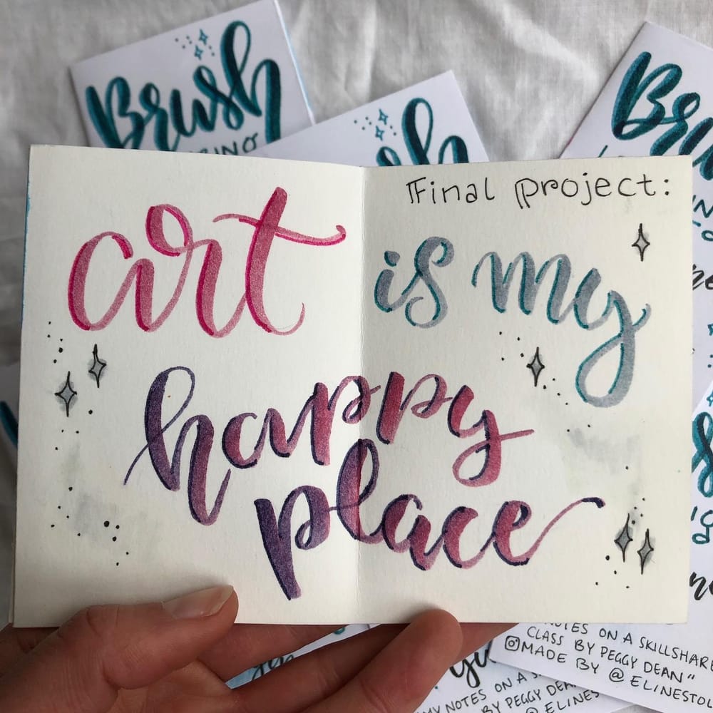 Brush Lettering Zine - image 3 - student project