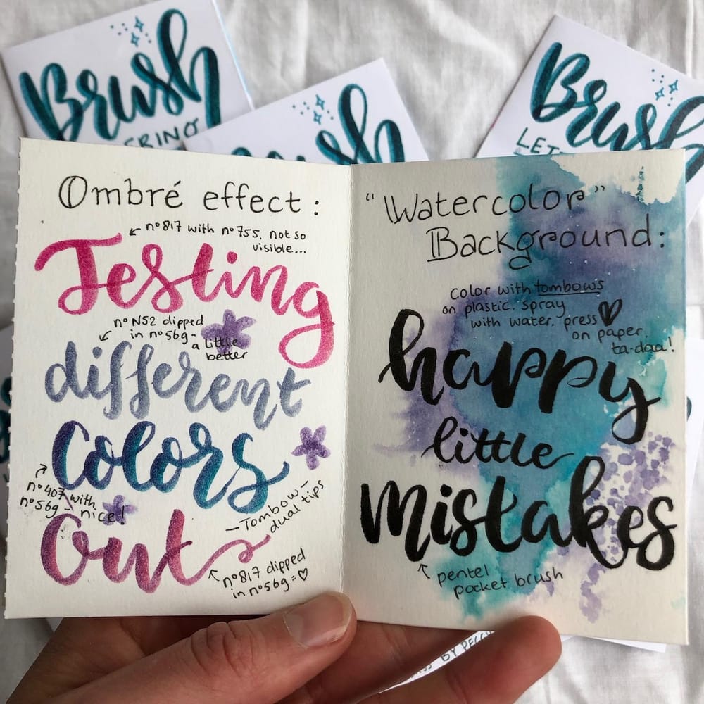 Brush Lettering Zine - image 2 - student project