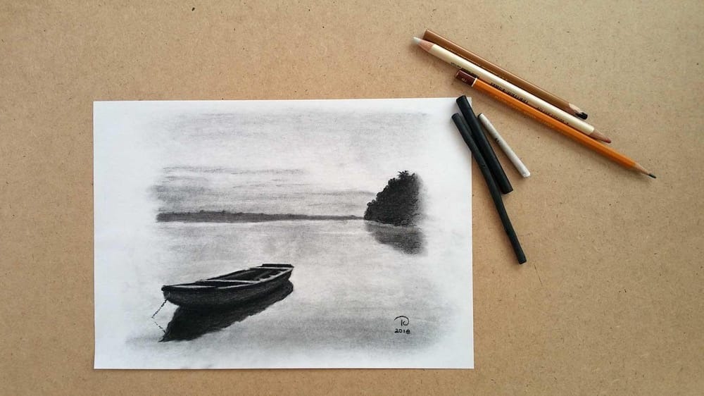 Charcoal drawing project - image 1 - student project