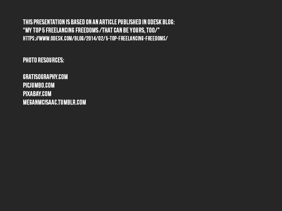 Top 5 Freelancing Freedoms - image 19 - student project
