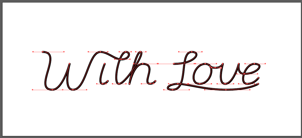 Monoline Lettering - With Love - image 2 - student project