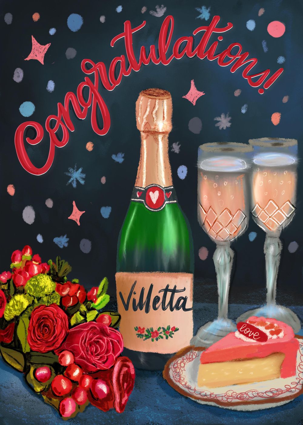 Wedding card for a friend - image 1 - student project