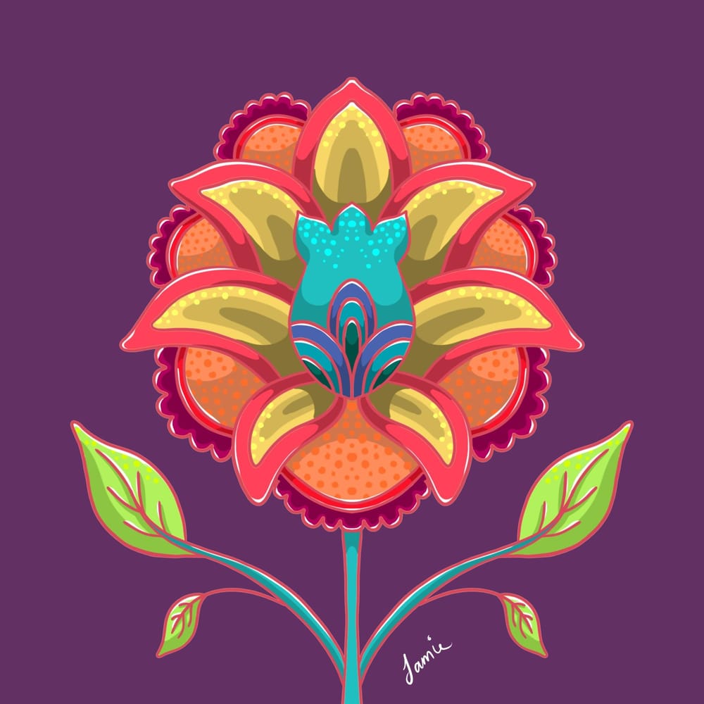 Indian Floral Inspiration - image 5 - student project