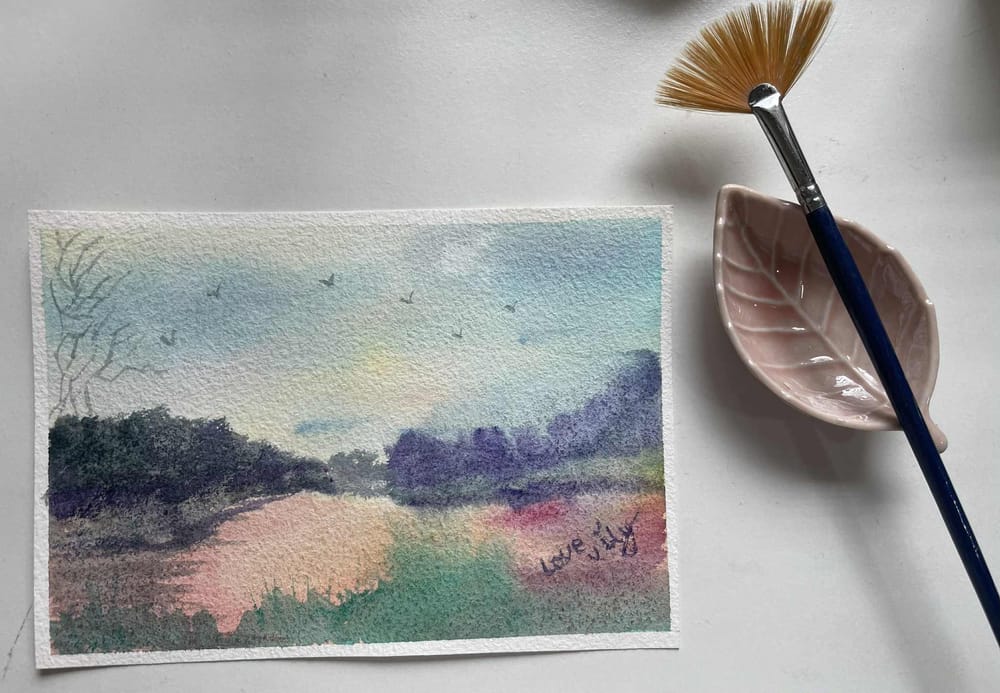 watercolor landscape for begginers - image 4 - student project