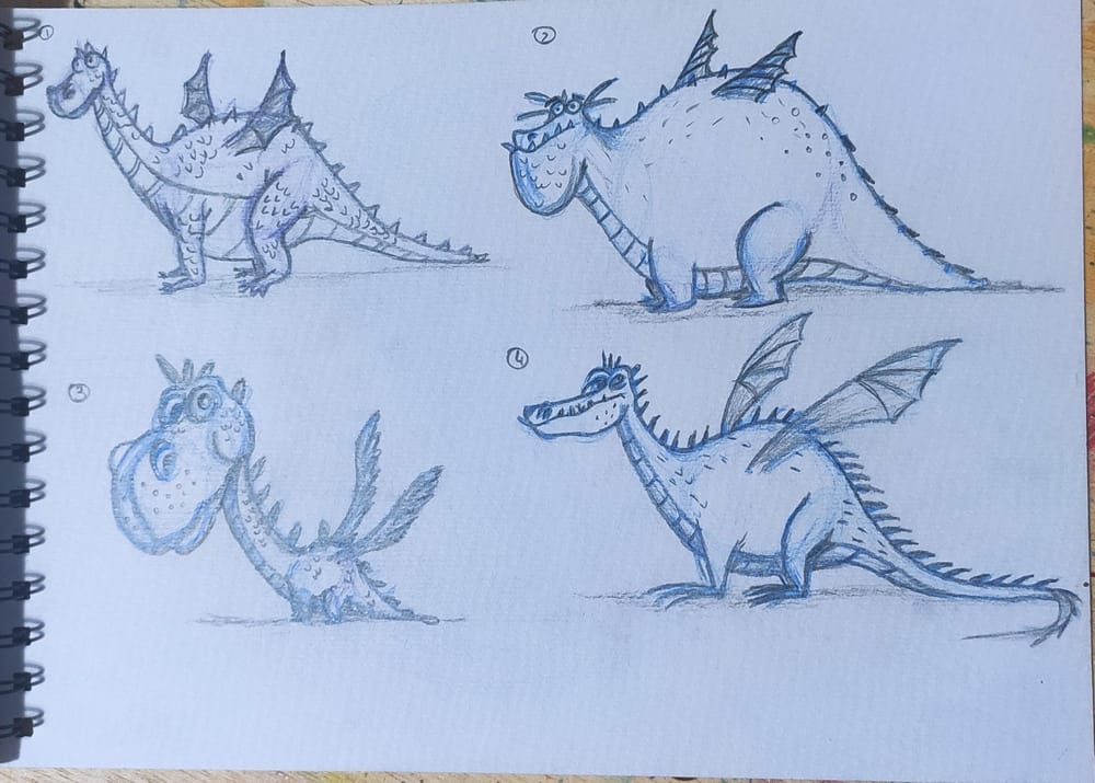 My first dragons ever drawn - image 1 - student project
