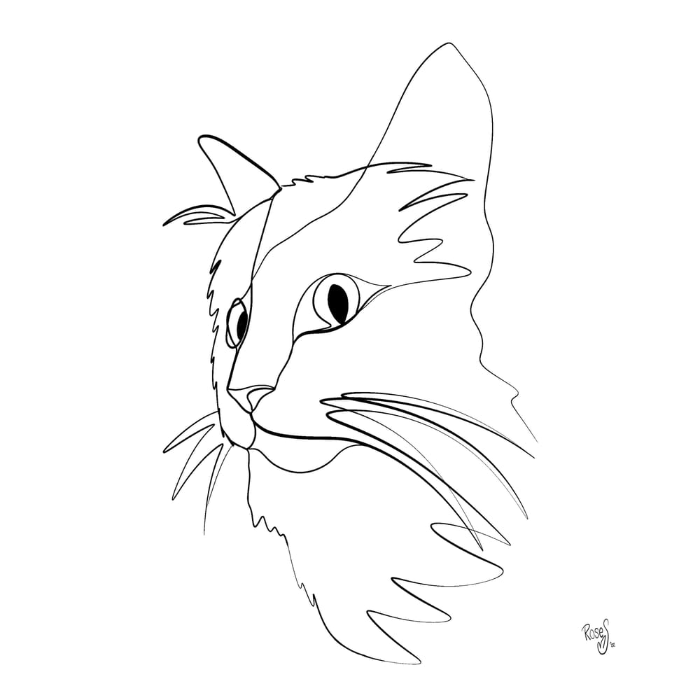 Line art animal portraits in procreate - image 1 - student project