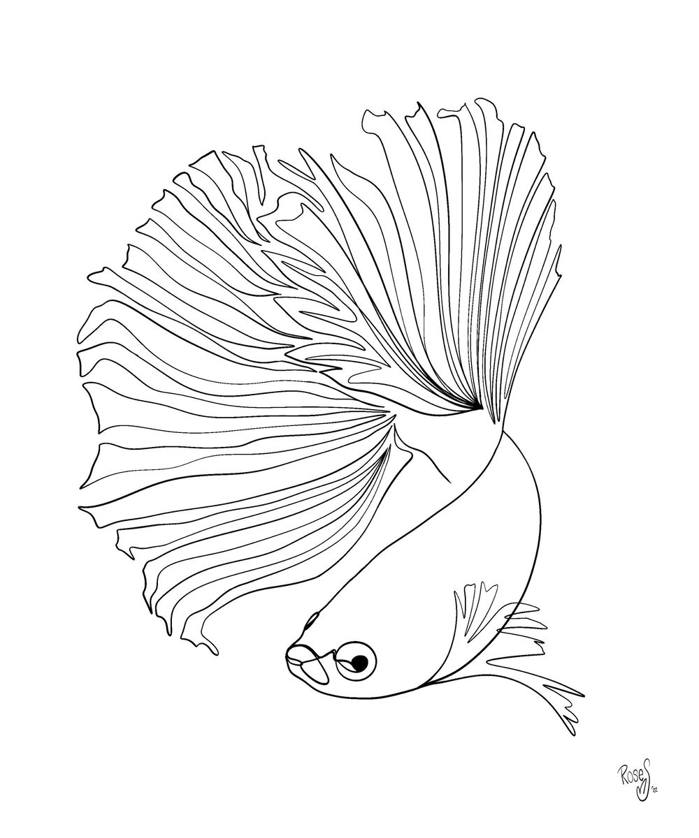 Line art animal portraits in procreate - image 3 - student project