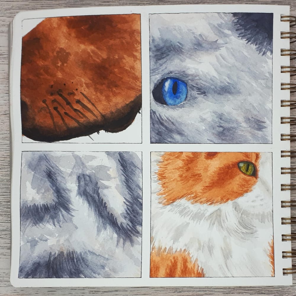 Painting Animal Textures in progress Skillshare Student Project