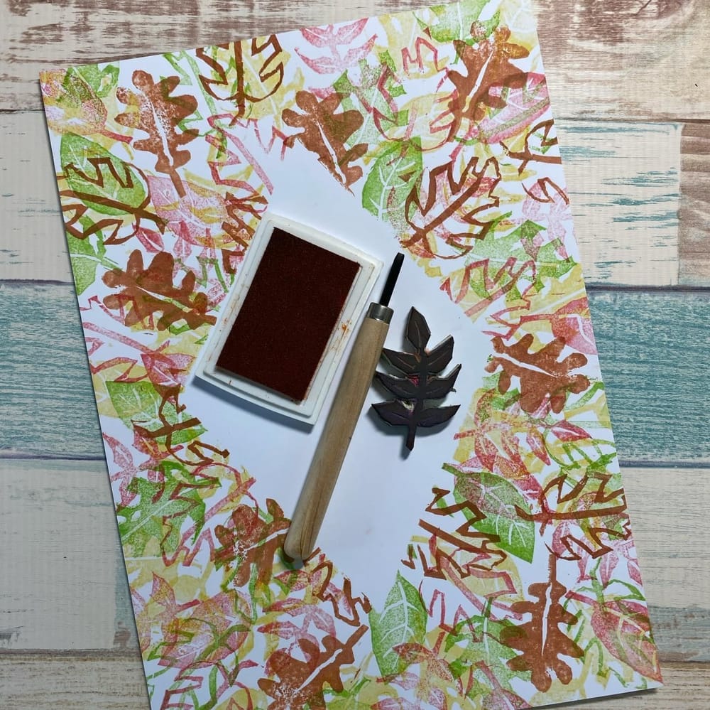 Leaves stamps and design - image 2 - student project
