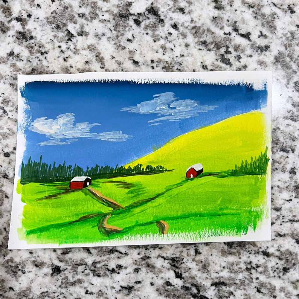 Gouache landscapes - image 2 - student project