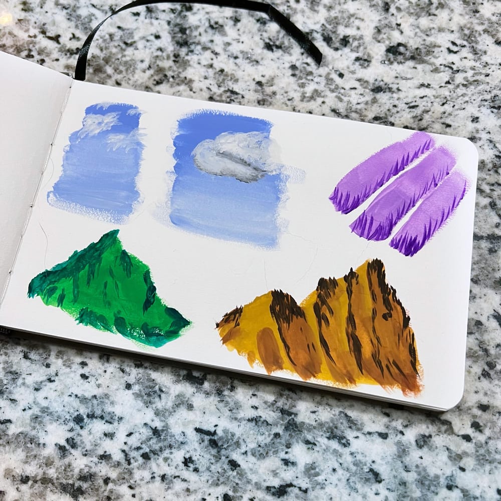 Gouache landscapes - image 1 - student project