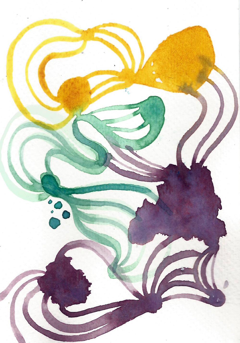 Freedom and planned abstract watercolours - image 1 - student project