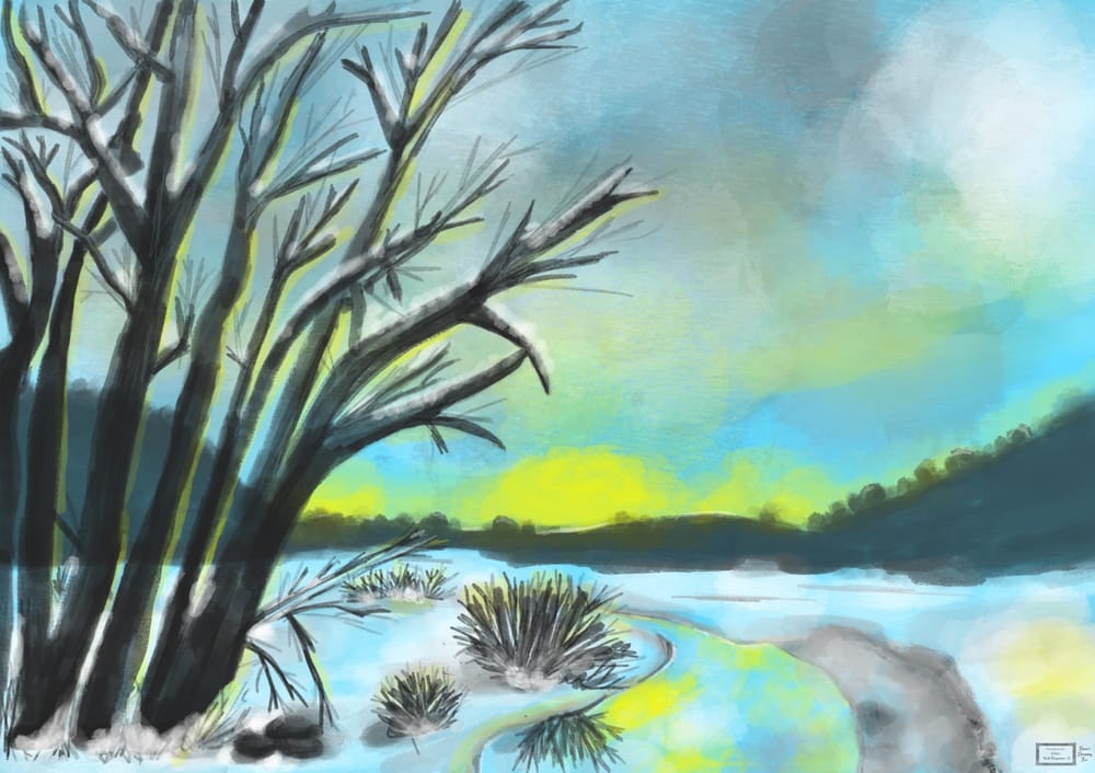 A Sunny Winter Day in Gouache - image 1 - student project