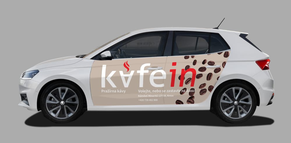 Coffee brand promo on a car - image 1 - student project
