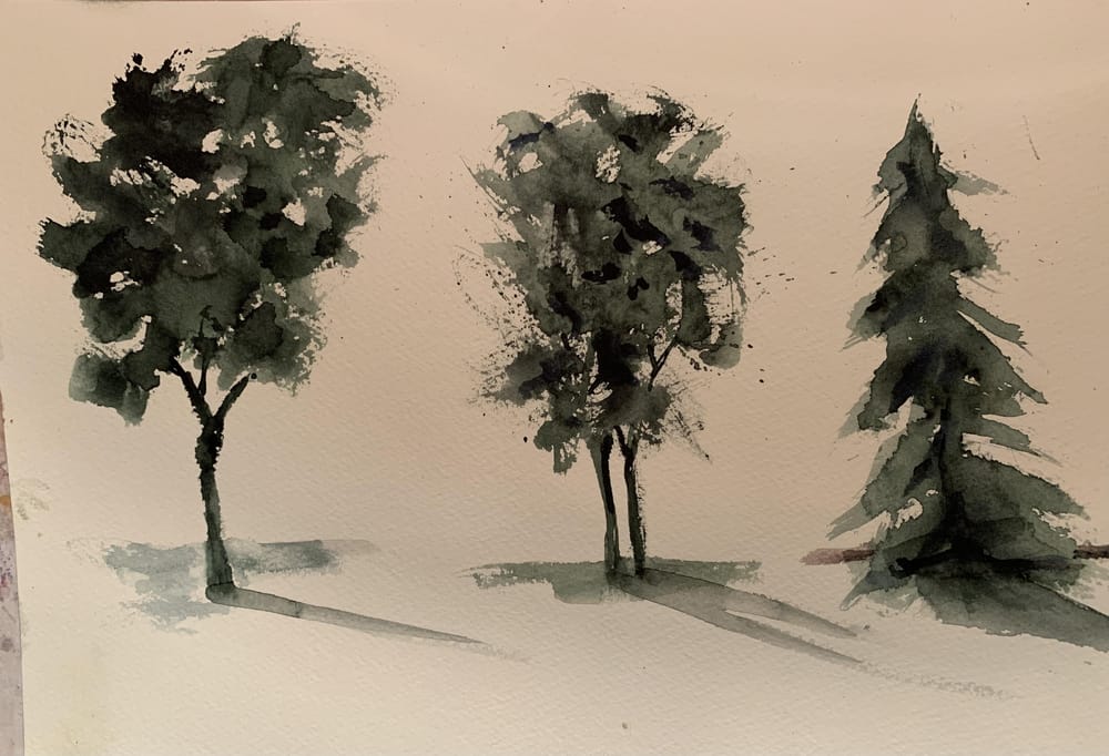 Watercolor landscape workshop - image 34 - student project