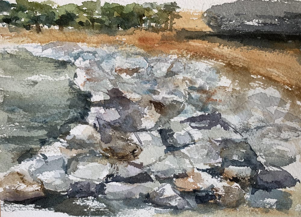 Watercolor landscape workshop - image 7 - student project