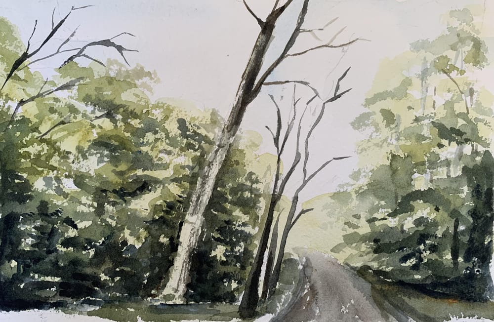 Watercolor landscape workshop - image 16 - student project
