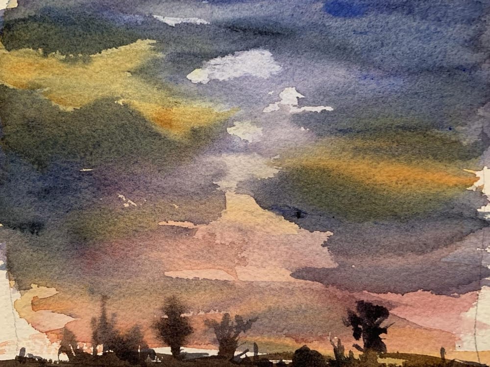 Watercolor landscape workshop - image 53 - student project