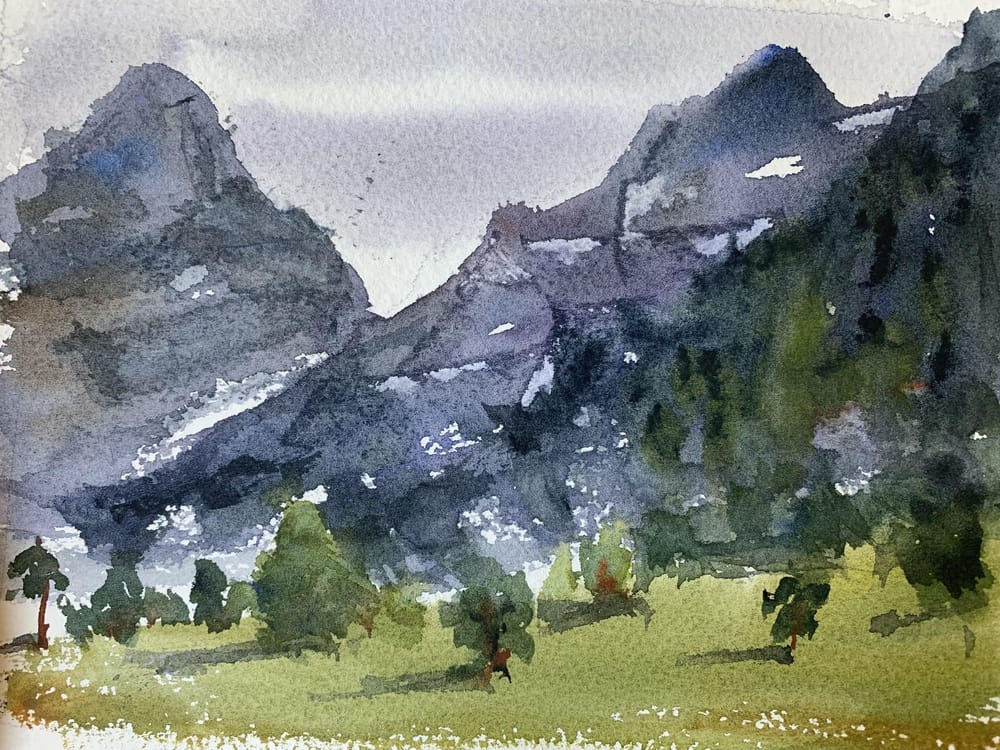 Watercolor landscape workshop - image 4 - student project