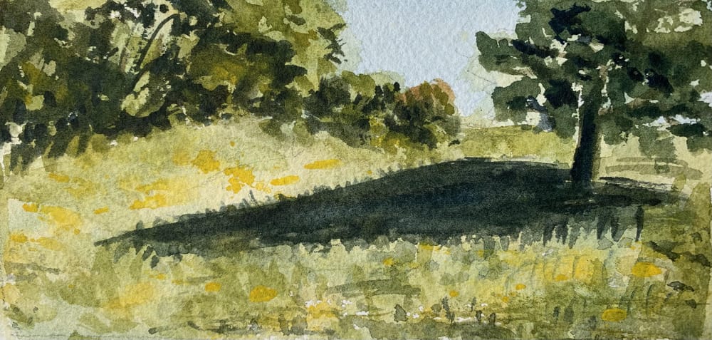 Watercolor landscape workshop - image 10 - student project