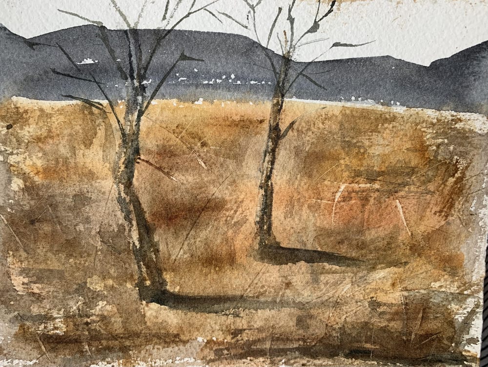Watercolor landscape workshop - image 11 - student project