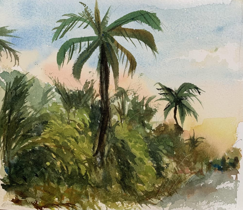 Watercolor landscape workshop - image 15 - student project