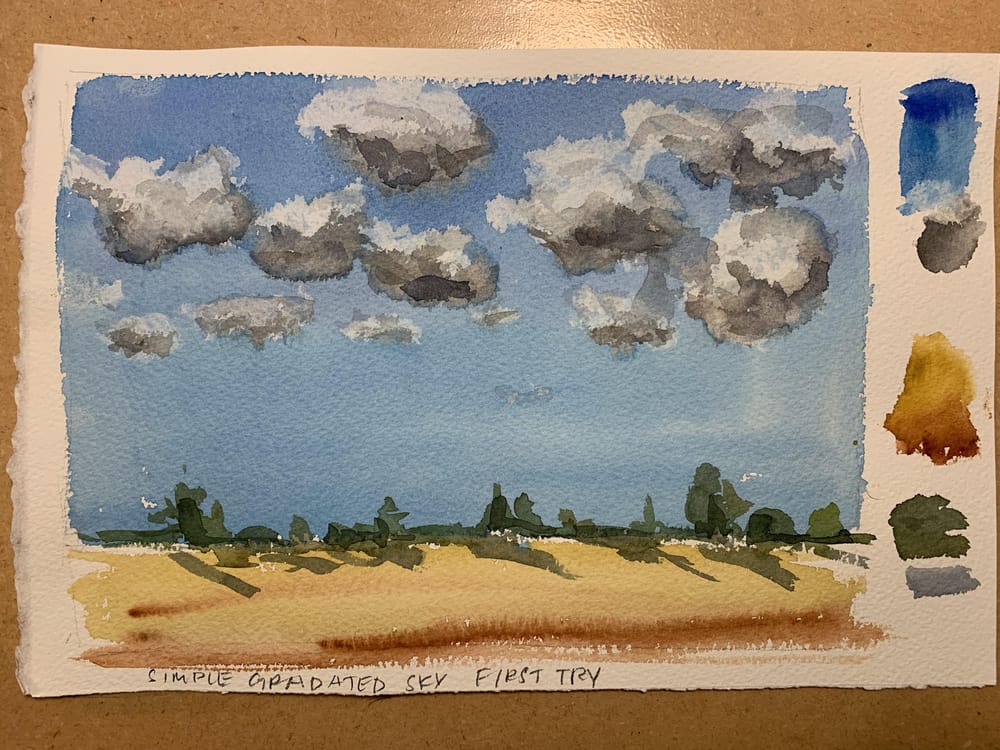 Watercolor landscape workshop - image 38 - student project
