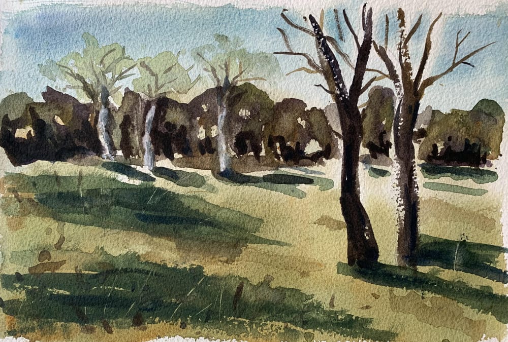 Watercolor landscape workshop - image 22 - student project