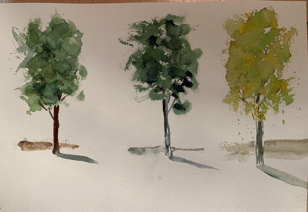 Watercolor landscape workshop - image 35 - student project