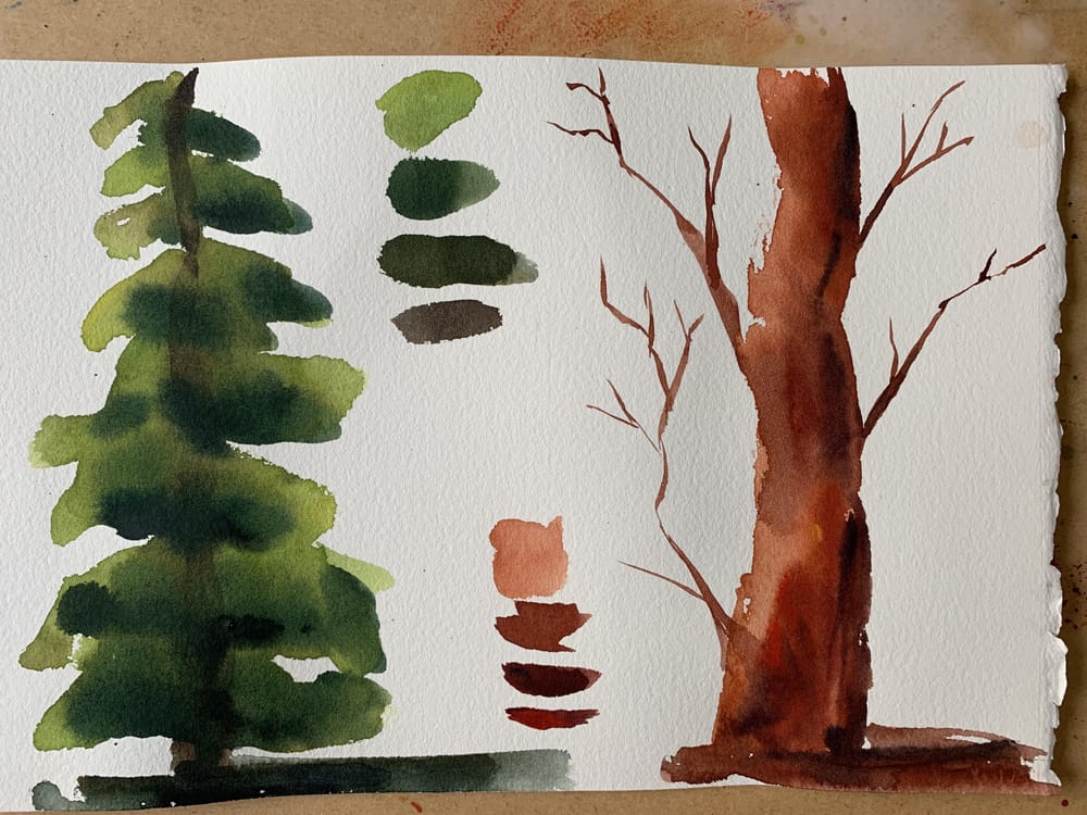 Watercolor landscape workshop - image 32 - student project