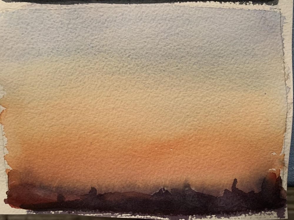 Watercolor landscape workshop - image 49 - student project