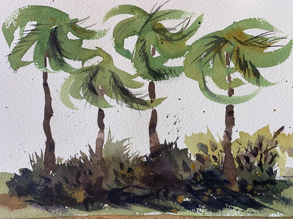 Watercolor landscape workshop - image 27 - student project