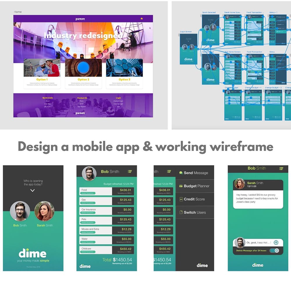Mobile App Design and Wireframe - image 1 - student project