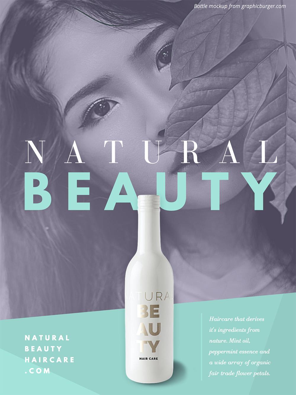 Learn Great Design - Ad for a Mockup Natural Hair Care Company - image 1 - student project