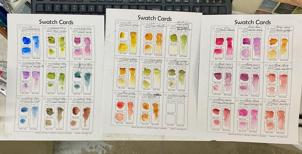 Toby's color swatching sheet - new discoveries - image 3 - student project