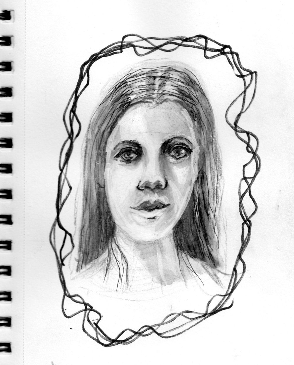 Watercolor portrait - image 1 - student project