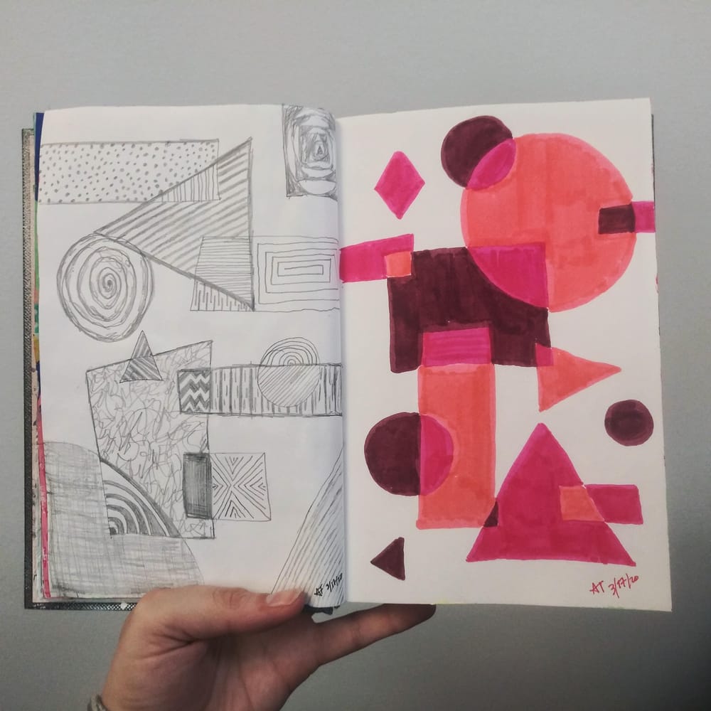 Shapes Art Journal Pages | Skillshare Student Project