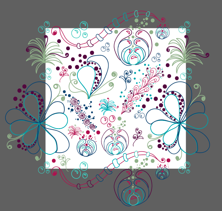 Aqua-Botanical Doodle - image 3 - student project
