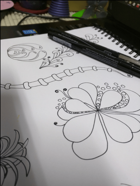 Aqua-Botanical Doodle - image 1 - student project