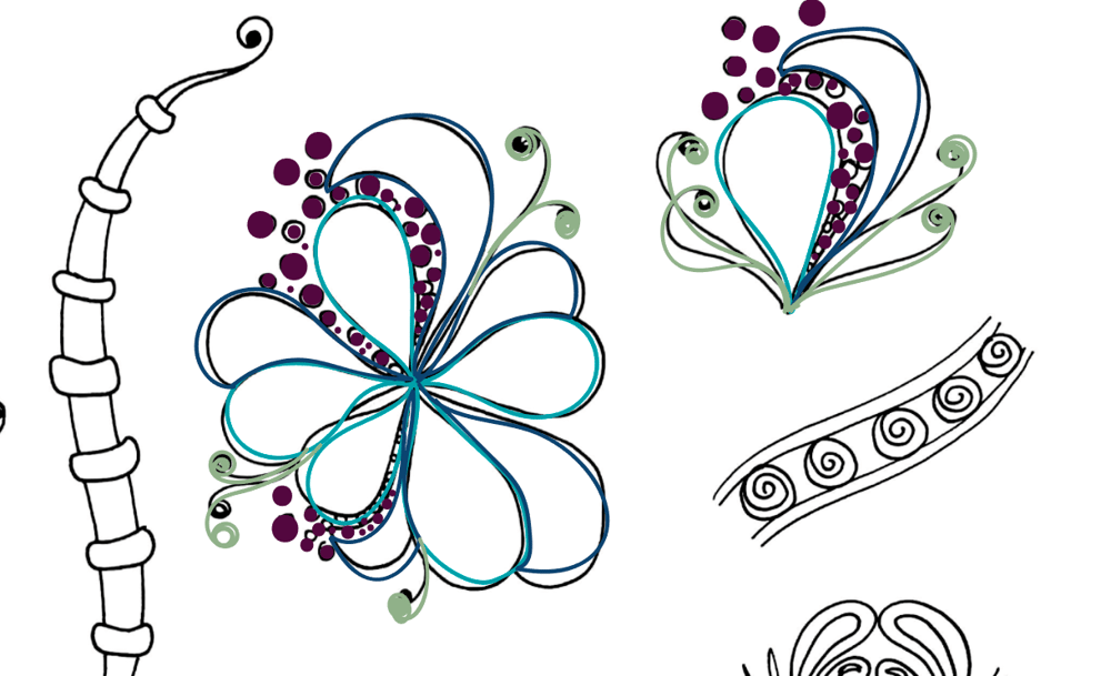 Aqua-Botanical Doodle - image 2 - student project