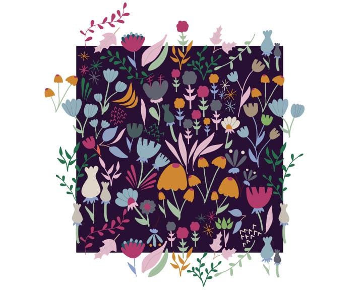 Floral Notecard Skillshare Student Project