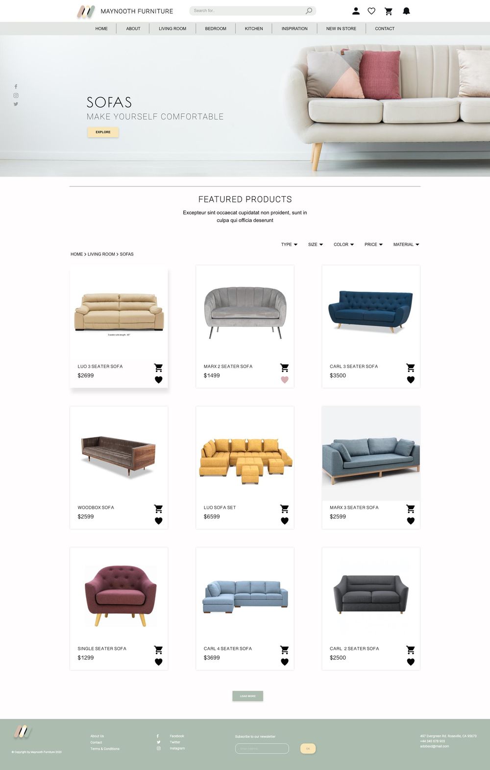 Maynooth Furniture (UI/UX Project) - image 7 - student project