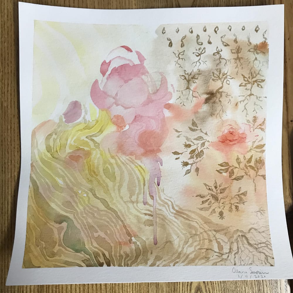 Abstract Watercolor Painting - image 1 - student project
